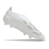 Adidas Predator 30 Elite Laceless White and Gray Firm Ground FG Football Boot - All White