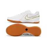 Nike Tiempo Reactgato White and Orange Indoor IC Football Boot