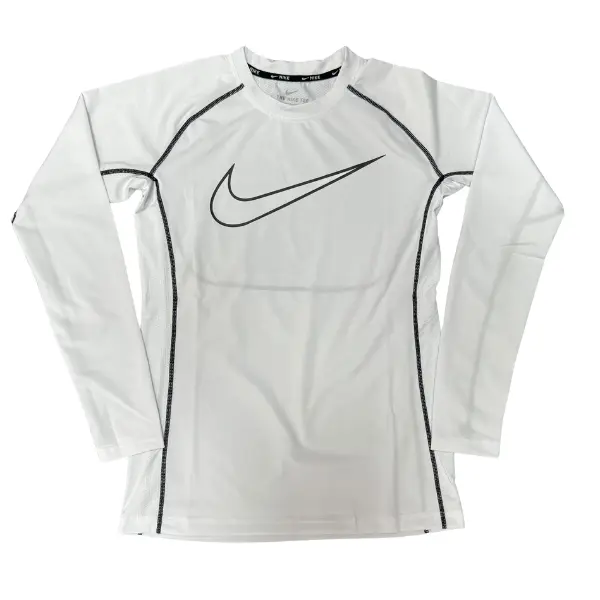 Nike White Long Sleeve T-Shirt - Outline Swoosh
