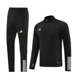 Adidas Black and White Cold Set Quarter-Zip Top and Pants
