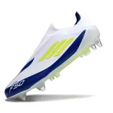 Adidas F50 Elite Laceless White Blue and Green Mixed Studs SG Kids Football Boot