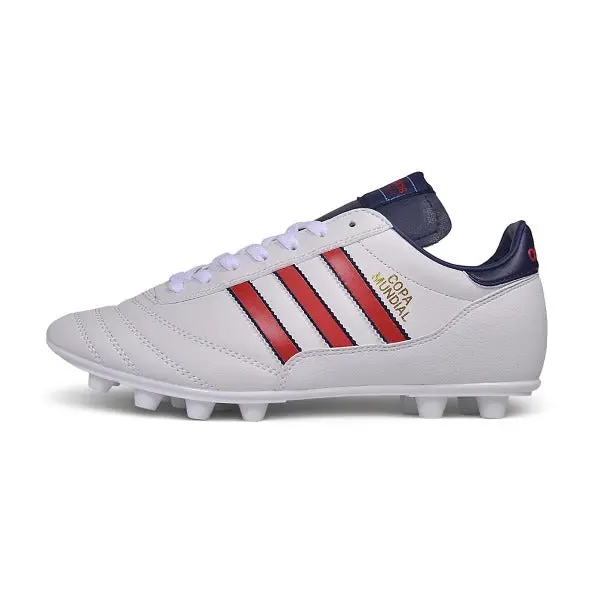 Adidas Copa Mundial FG White, Dark Blue and Red Firm Ground FG Football Boot