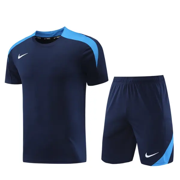 Nike Blue Training Set T-Shirt and Shorts - Navy/Sky Blue