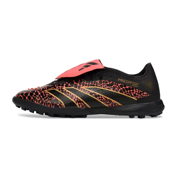 Adidas Predator 25 Elite Tongue Black and Red Turf TF Football Boot