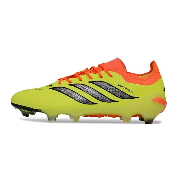 Adidas Predator 26 Elite Yellow and Orange Firm Ground FG Football Boot - Laced