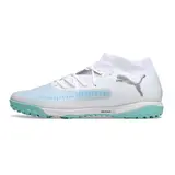 Puma Future 8 White and Light Blue Turf TF Football Boot