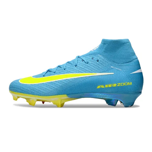 Nike Air Zoom Mercurial Superfly 10 Elite Blue and Green Firm Ground FG Kids Football Boot