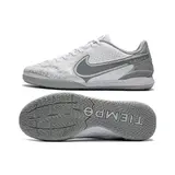 Nike Tiempo Legend 9 Elite White and Gray Indoor IC Football Boot