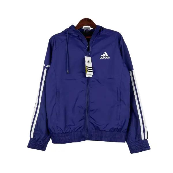 Adidas Blue Windbreaker Jacket - Royal Blue