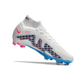 Nike Zoom Mercurial Superfly 9 Elite White Blue and Pink Firm Ground FG Football Boot