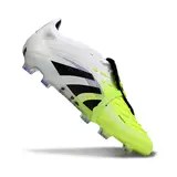 Adidas Predator 25 Tongue Elite White and Green Firm Ground FG Football Boot