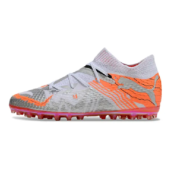 Puma Future 7 White and Orange Multi Ground MG Football Boot