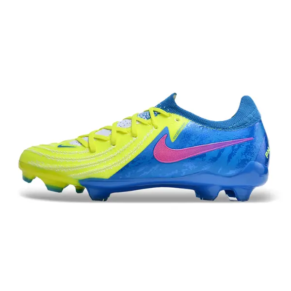 Nike Phantom GX2 Elite Yellow and Blue Firm Ground FG Kids Football Boot