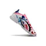 Adidas F50 Elite Laceless White and Pink, Blue TF Kids Football Boot