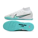 Nike Mercurial Superfly 9 Elite White and Blue Indoor IC Football Boot