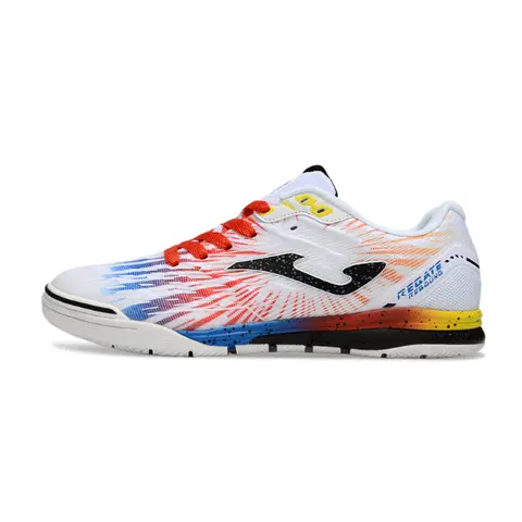 Joma Regate Rebound White and Red Yellow Indoor IC Football Boot