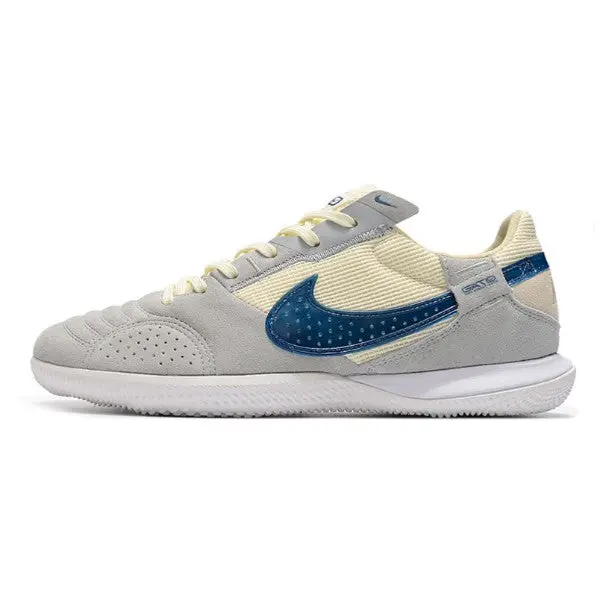 Nike Streetgato IC White Blue and Gray Indoor IC Football Boot
