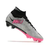 Nike Zoom Mercurial Superfly 9 Elite Gray and Pink Firm Ground FG Kids Football Boot