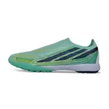 Adidas F50 Hyperfast Laceless Elite Light Green Turf TF Kids Football Boot
