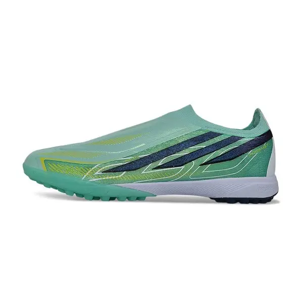 Adidas F50 Hyperfast Laceless Elite Light Green Turf TF Kids Football Boot