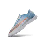 Nike Air Zoom Mercurial Superfly 11 Elite Light Blue and White Turf TF Kids Football Boot - White/Grey