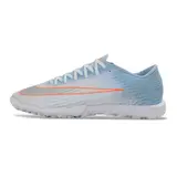 Nike Air Zoom Mercurial Superfly 11 Elite Light Blue and White Turf TF Kids Football Boot - White/Grey