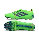 Adidas Predator 26 Elite Tongue Fluorescent Green and Blue Firm Ground FG Football Boot