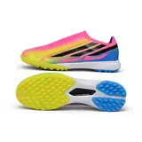 Adidas F50 Hyperfast Laceless Elite Pink, Yellow and Blue Turf TF Football Boot