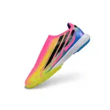 Adidas F50 Hyperfast Laceless Elite Pink, Yellow and Blue Turf TF Football Boot