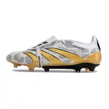 Adidas Predator 30 Elite Tongue White Yellow and Gray Firm Ground FG Football Boot