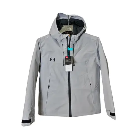 Under Armor Grey Windbreaker Jacket - Lined