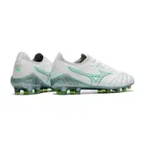 Mizuno Morelia Neo III Elite White and Green Firm Ground FG Football Boot