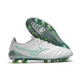Mizuno Morelia Neo III Elite White and Green Firm Ground FG Football Boot