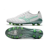 Mizuno Morelia Neo III Elite White and Green Firm Ground FG Football Boot