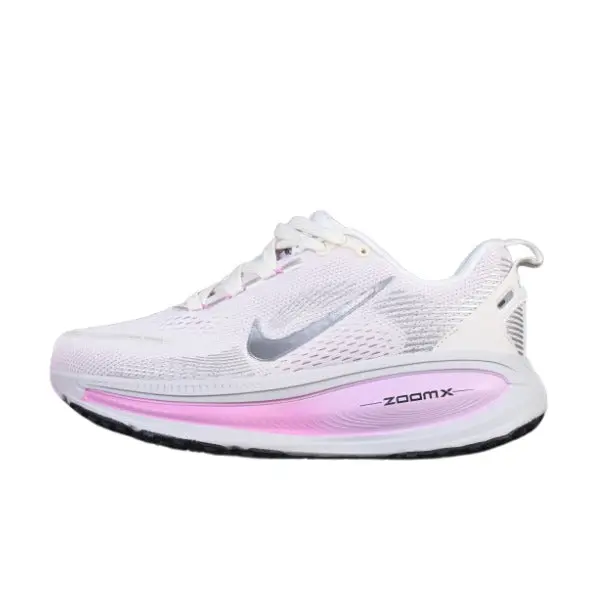 Nike Air Zoom Vomero 18 White and Pink Running Shoes - White/Lilac