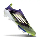 Adidas F50+ Elite Laceless Purple and Green Firm Ground FG Football Boot