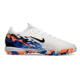 Nike Zoom Mercurial Vapor 16 Elite Kids White Blue and Orange Turf TF Football Boot