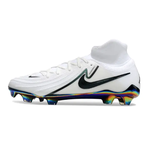 Nike Phantom Luna 2 Elite White and Green Firm Ground FG Football Boot - White/Black