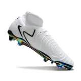 Nike Phantom Luna 2 Elite White and Green Firm Ground FG Football Boot - White/Black