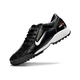 Nike Total 90 III Kids Turf TF Football Boot Black and Silver