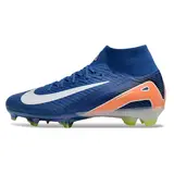 Nike Air Zoom Mercurial Superfly 10 Elite Blue and Orange Firm Ground FG Kids Football Boot