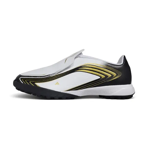 Adidas F50 Messi Laceless Elite White and Black Turf TF Football Boot