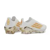 Adidas F50+ Elite Laceless White and Golden Firm Ground FG Football Boot