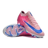 Nike Zoom Mercurial Vapor 15 Elite Pink and Blue Firm Ground FG Kids Football Boot - Light Pink/White