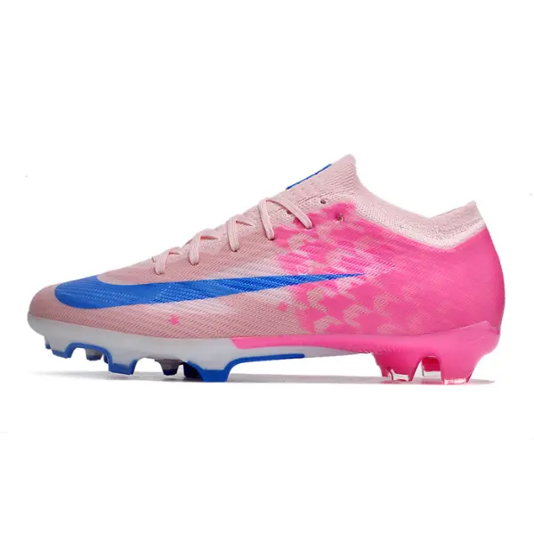 Nike Zoom Mercurial Vapor 15 Elite Pink and Blue Firm Ground FG Kids Football Boot - Light Pink/White