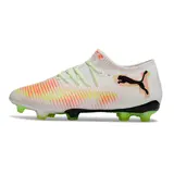 Puma Future 8 Low Cut White Orange and Green Firm Ground FG Football Boot