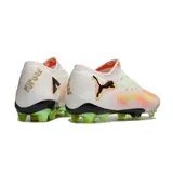 Puma Future 8 Low Cut White Orange and Green Firm Ground FG Football Boot