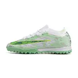 Nike Zoom Mercurial Vapor 15 Elite Silver and Green Turf TF Kids Football Boot