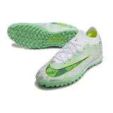 Nike Zoom Mercurial Vapor 15 Elite Silver and Green Turf TF Kids Football Boot