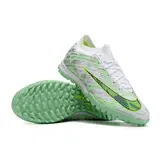 Nike Zoom Mercurial Vapor 15 Elite Silver and Green Turf TF Kids Football Boot